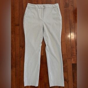 Chico's Navy and White PinStriped Straight Leg Pants Size 0.5 Regular